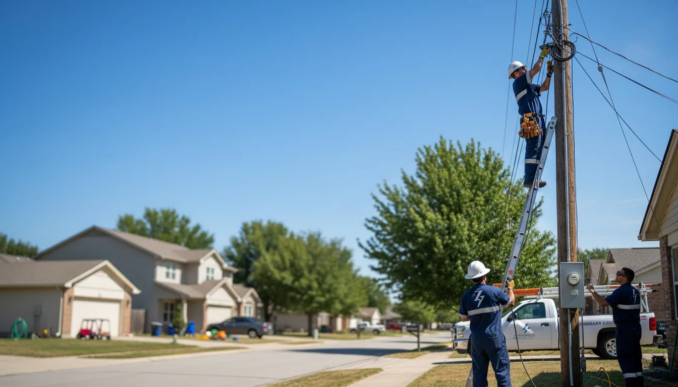 Residential electrician providing installation services in Chatfield, TX
